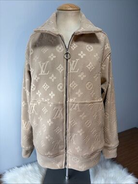 LV Monogram Fleece Hooded Jacket